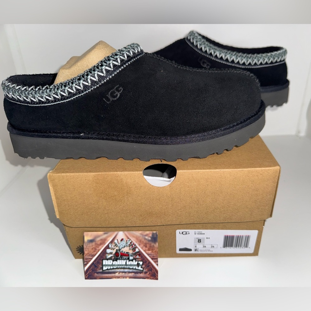 UGG 5955 Women's Tasman Slipper Black Size 8 Women’s